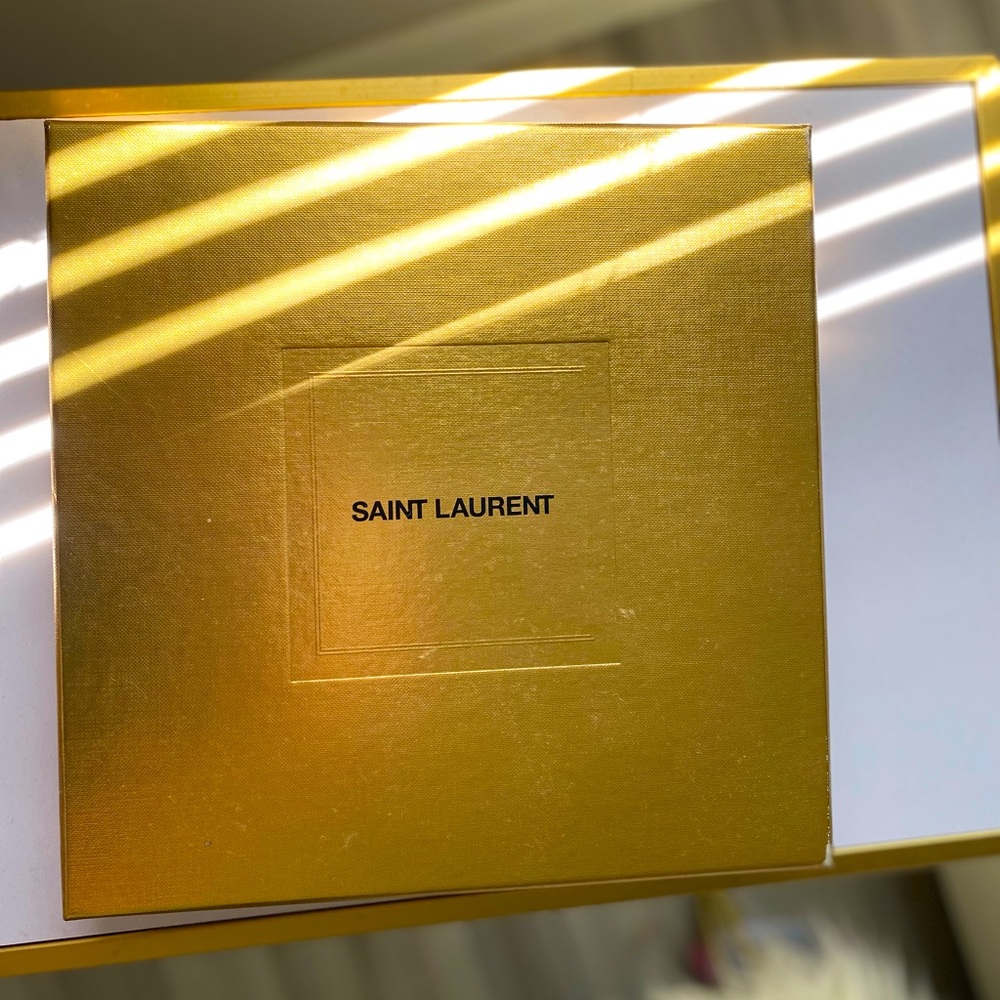 Gold Saint Laurent gift box
